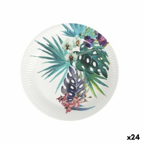 Plate set Algon Disposable Cardboard Tropical 8 Pieces 23 cm (24 Units) by Algon, Turntables - Ref: S2233510, Price: 19,00 €,...