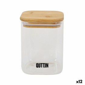 Recipiente Conservador de Alimentos Quttin Bambú Vidrio de Borosilicato 480 ml (12 Unidades) de Quttin, Almacenamiento de ali...