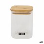 Recipiente para Conservar Alimentos Quttin Bambu Vidro de Borosilicato 480 ml (12 Unidades) | Tienda24 - Global Online Shop Tienda24.eu