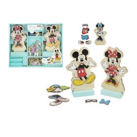 Gioco Educativo Disney Magnetico ROPA 54 Pezzi 34 x 28 cm Legno di Disney, Cubi, piramidi e anelli componibili - Rif: S241360...