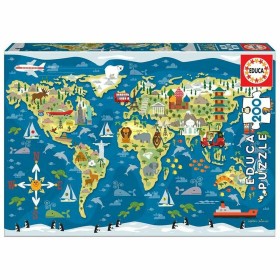 Puzzle Enfant Educa Mapamundi (200 pcs) de Educa, Puzzles classiques - Réf : S2417760, Prix : 7,26 €, Remise : %