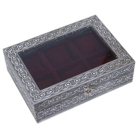 Box for watches Versa Grey Polyester 13,5 x 9 x 30,5 cm | Tienda24 - Global Online Shop Tienda24.eu