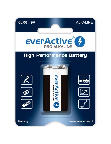 Batterie EverActive 6LR61 9V R9* 9 V (1 Unità) da EverActive, Pile monouso - Ref: S9106132, Precio: 2,00 €, Descuento: %