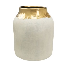 Vase Romimex White Golden Porcelain 30 x 35 x 30 cm by Romimex, Vases - Ref: D1628647, Price: 101,18 €, Discount: %