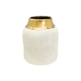 Vase Romimex White Golden Porcelain 23 x 27 x 23 cm by Romimex, Vases - Ref: D1628648, Price: 55,42 €, Discount: %