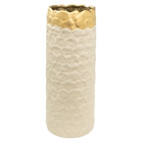 Vase Romimex White Golden Porcelain 14 x 35 x 14 cm by Romimex, Vases - Ref: D1628651, Price: 42,87 €, Discount: %