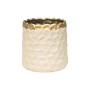 Macetero Romimex Blanco Dorado Porcelana 17 x 16 x 17 cm de Romimex, Maceteros - Ref: D1628654, Precio: 25,57 €, Descuento: %