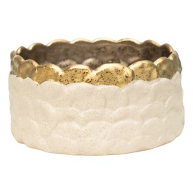 Centro de mesa Romimex Branco Dourado 21 x 11 x 21 cm de Romimex, Adornos - Ref: D1628655, Preço: 29,81 €, Desconto: %