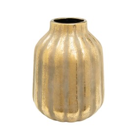 Vase Romimex Doré Porcelaine Rayures 21 x 27 x 21 cm de Romimex, Vases - Réf : D1628658, Prix : 43,56 €, Remise : %