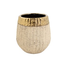 Vaso Romimex Beige Dorato Porcellana 16 x 17 x 16 cm di Romimex, Cachepot - Rif: D1628663, Prezzo: 18,98 €, Sconto: %