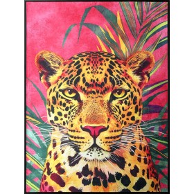 Painting Romimex Velvet MDF Wood Leopard 103 x 143 x 4 cm by Romimex, Paintings - Ref: D1628689, Price: 171,65 €, Discount: %