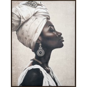 Pintura Romimex Veludo Madeira MDF Africana 83 x 123 x 4 cm de Romimex, Pinturas artísticas - Ref: D1628694, Preço: 127,62 €,...