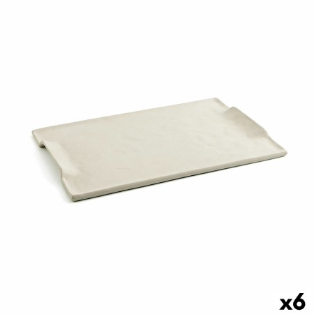 Tablett für Snacks Quid Mineral Gres Beige aus Keramik 30 x 18 cm (6 Stück) von Quid, Teller und Schüsseln - Ref: S2708269, P...