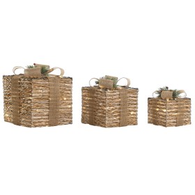 Decorazione Natalizia DKD Home Decor Naturale 25 x 25 x 25 cm (3 Pezzi) di DKD Home Decor, Natale - Rif: S3052274, Prezzo: 55...