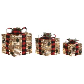 Adorno Navideño DKD Home Decor Rojo Natural 25 x 25 x 25 cm (3 Piezas) de DKD Home Decor, Navidad - Ref: S3052276, Precio: 50...