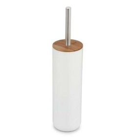 Brosse de salle de wc Home ESPRIT Blanc Naturel Bambou polystyrène 9 x 9 x 37 cm de Home ESPRIT, Accessoires pour wc - Réf : ...