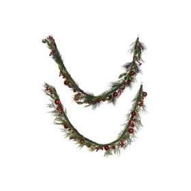 Christmas garland Home ESPRIT Red Green Polyethylene 23 x 11,5 x 180 cm (2 Units) by Home ESPRIT, Christmas - Ref: S3058499, ...