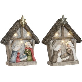 Crèche de Noël Home ESPRIT Vert Gris Magnésium 27,5 x 10,5 x 34,5 cm (2 Unités) de Home ESPRIT, Noël - Réf : S3058503, Prix :...