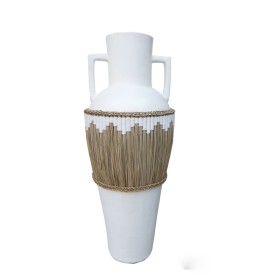 Vase de sol Romimex Blanc Naturel Céramique Fibre naturelle 30 x 100 x 30 cm de Romimex, Vases - Réf : D1628748, Prix : 152,7...