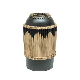 Vase Romimex Noir Naturel Céramique Fibre naturelle 27 x 40 x 27 cm de Romimex, Vases - Réf : D1628751, Prix : 117,08 €, Remi...