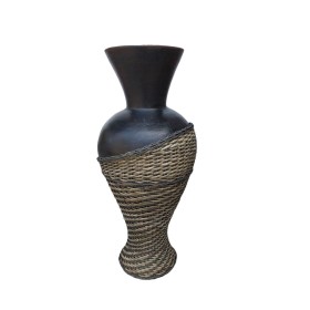 Vase de sol Romimex Marron Rotin Terre cuite 35 x 100 x 35 cm de Romimex, Vases - Réf : D1628760, Prix : 202,07 €, Remise : %