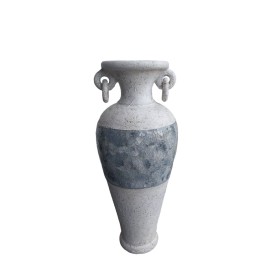 Vase de sol Romimex Blanc Gris Terre cuite 32 x 80 x 32 cm Avec des poignées de Romimex, Vases - Réf : D1628788, Prix : 147,6...