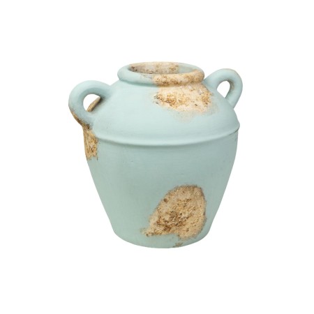 Vase Romimex Turquoise Terre cuite 23 x 26 x 26 cm Avec des poignées de Romimex, Vases - Réf : D1628790, Prix : 49,92 €, Remi...