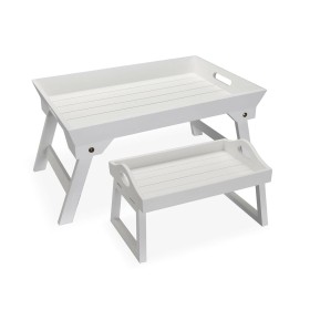 Set of trays Versa White MDF Wood 32 x 24 x 48 cm by Versa, Plates and dishes - Ref: S3413095, Price: 27,21 €, Discount: %