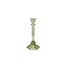 Candleholder Romimex Green Glass 10 x 24 x 10 cm by Romimex, Candelabras and candle holders - Ref: D1628808, Price: 11,29 €, ...