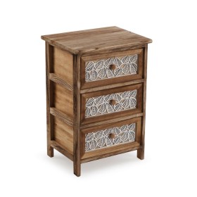 Schubladenschrank Alexandra House Living Weiß Rohrstock Paulonia-Holz Holz MDF 29 x 91 x 35 cm | Tienda24 - Global Online Shop Tienda24.eu