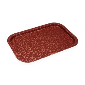 Bandeja Versa Serpentine Rojo Metal 32 x 1,5 x 34 cm de Versa, Platos y fuentes - Ref: S3413407, Precio: 4,19 €, Descuento: %