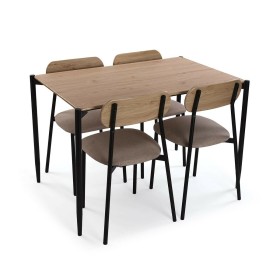 Ensemble Table + 4 Chaises Versa PVC Métal Bois MDF 70 x 75 x 110 cm de Versa, Tables - Réf : S3413597, Prix : 174,62 €, Remi...