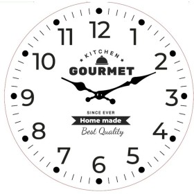 Horloge Murale Versa Gourmet Bois 4 x 30 x 30 cm de Versa, Pendules murales - Réf : S3413648, Prix : 6,87 €, Remise : %