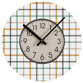 Orologio da Parete DKD Home Decor 8424001759712 Nero Legno Legno MDF Montagna 30 x 30 x 1,5 cm | Tienda24 - Global Online Shop Tienda24.eu