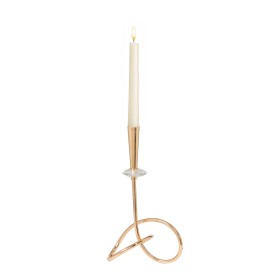 Bougeoir Romimex Doré Métal verre 19 x 36 x 10 cm Nœud de Romimex, Bougeoirs et chandeliers - Réf : D1628866, Prix : 27,20 €,...