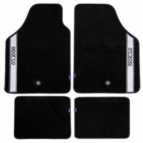 Set di Tappetini per Auto Sparco Nero/Argentato Grigio Argentato Tappeto (4 pcs) Sparco - 1