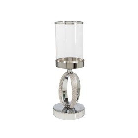 Candleholder Romimex Silver Metal Glass 12 x 23 x 12 cm by Romimex, Candelabras and candle holders - Ref: D1628881, Price: 39...