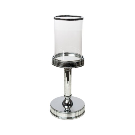 Portavelas Romimex Plateado Metal Vidrio 12 x 32 x 12 cm de Romimex, Candelabros y portavelas - Ref: D1628883, Precio: 35,53 ...