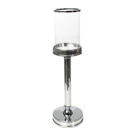 Candleholder Romimex Silver Metal Glass 12 x 42 x 12 cm by Romimex, Candelabras and candle holders - Ref: D1628885, Price: 42...