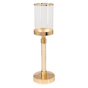 Candleholder Romimex Golden Metal Glass 12 x 46 x 12 cm by Romimex, Candelabras and candle holders - Ref: D1628886, Price: 37...