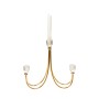 Candelabro Romimex Dorado Metal Vidrio 26 x 28 x 8 cm de Romimex, Candelabros y portavelas - Ref: D1628898, Precio: 45,33 €, ...