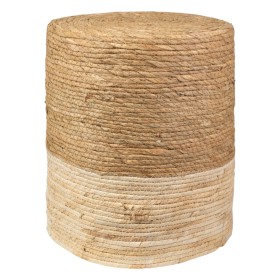 Banqueta Romimex Branco Natural Fibra natural 33 x 39 x 33 cm de Romimex, Cadeiras e sofás - Ref: D1628915, Preço: 73,87 €, D...