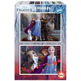 Set de 2 Puzzles Frozen Believe   40 x 28 cm 100 Pièces de Frozen, Puzzles classiques - Réf : S4307653, Prix : 5,98 €, Remise...