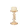 Portavelas Romimex Dorado Vidrio 13 x 19 x 13 cm de Romimex, Candelabros y portavelas - Ref: D1628943, Precio: 19,15 €, Descu...