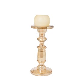 Candleholder Romimex Golden Glass 13 x 27 x 13 cm by Romimex, Candelabras and candle holders - Ref: D1628944, Price: 25,12 €,...