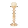 Candleholder Romimex Golden Glass 13 x 35 x 13 cm by Romimex, Candelabras and candle holders - Ref: D1628945, Price: 30,27 €,...