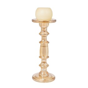 Candleholder Romimex Golden Glass 13 x 35 x 13 cm by Romimex, Candelabras and candle holders - Ref: D1628945, Price: 30,27 €,...