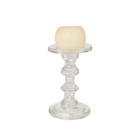 Candleholder Romimex Transparent Glass 13 x 27 x 13 cm by Romimex, Candelabras and candle holders - Ref: D1628947, Price: 20,...