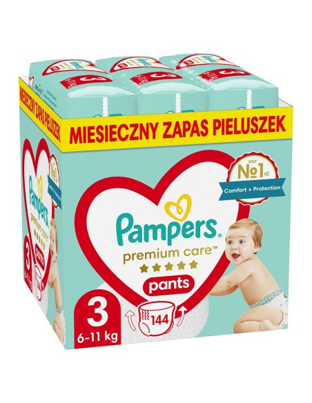 Disposable nappies Pampers 6-11 kg 3 (144 Units) | Tienda24 Tienda24.eu