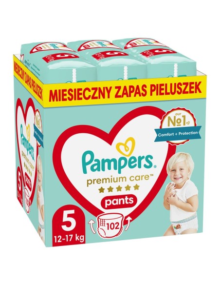 Pañales Desechables Pampers Premium 12-17 kg 5 (102 Unidades) | Tienda24 Tienda24.eu